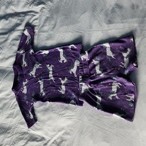 Hanna Andersson purple unicorn pajamas 110 5